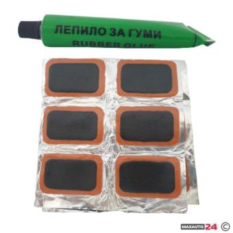Лепило и лепенки за велосипедна гума 49х30мм 24бр.