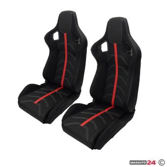 Спортни седалки тип рекаро -1079 червена