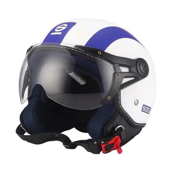 Каска за мотор Sparco BHR sp-501 бяло / синя 13206 размер L
