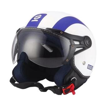 Каска за мотор Sparco BHR sp-501 бяло / синя 55332 размер M