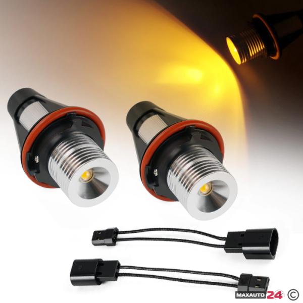 Диод за ангелско око 5W Жълти - E39,E53,E60,E61,E64 2бр/к-т