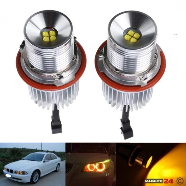 Диод за ангелско око 25W Жълти - E39,E53,E60,E61,E64 2бр/к-т