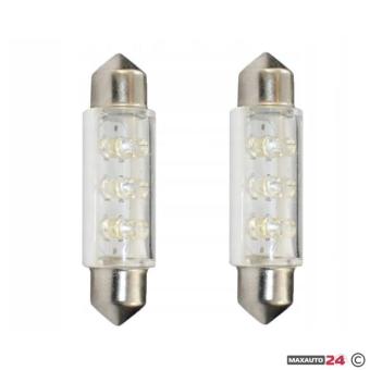 Диодни крушки - FE1 3LED 41мм 2бр/к-т - СИНИ