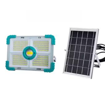 Соларен LED прожектор 100W с външен панел и дистанционно управление