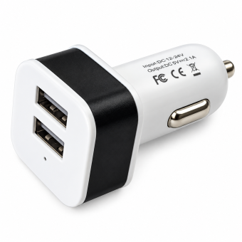Универсално USB зарядно за кола с два порта - 13611