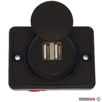 ДВОЕН USB ПОРТ 12-24V - W05237