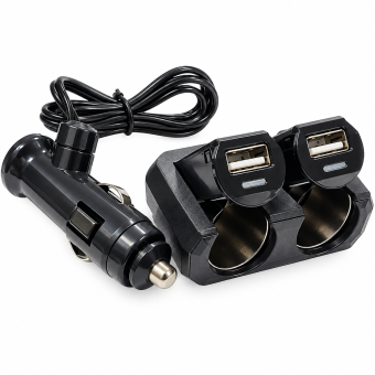 Разклонител за запалка 2-ка+2-USB PG150