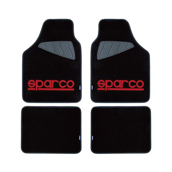 Стелки мокет SPC1903A Sparco Черни-Червени 4БР/К-Т