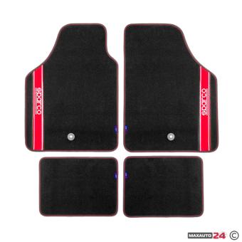 Универсални мокетни стелки Sparco - 03763BRS с червено