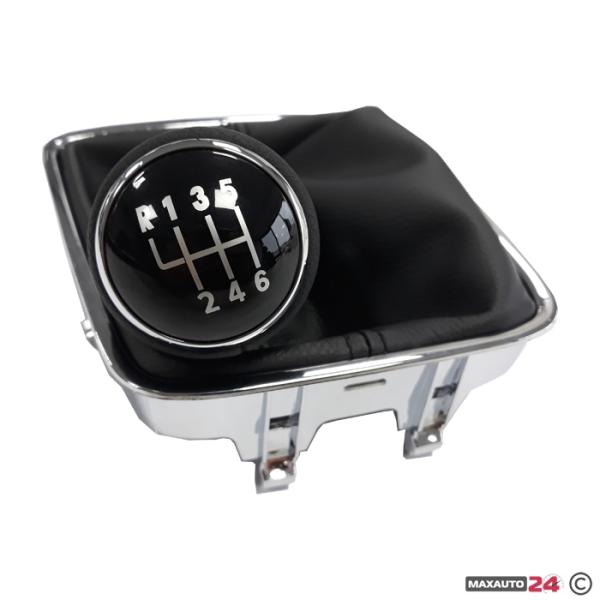 Топка за скоростен лост с маншон съвместима с VW / Seat с 6 скорости - черен конец