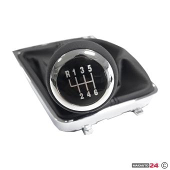 Топка за скоростен лост с маншон съвместима с VW Passat B6 06-12 с 6 скорости - черен конец