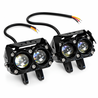 Халоген за мпс 2LED 12-24V - БЯЛО/ЖЪЛТО