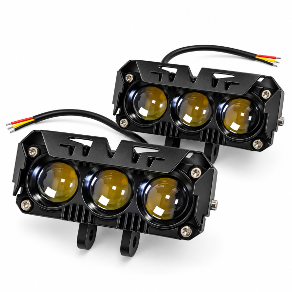 Халоген за мпс 3LED 12-24V - БЯЛО/ЖЪЛТО