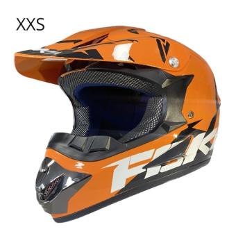 Детска Мотокрос Каска 125 - XXS - ORANGE