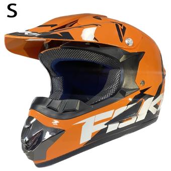 Каска мото 125 крос детска - S - ORANGE